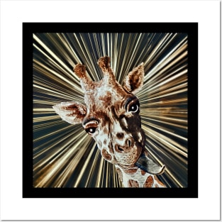 Giraffe funny fun fun birthday art trend Posters and Art